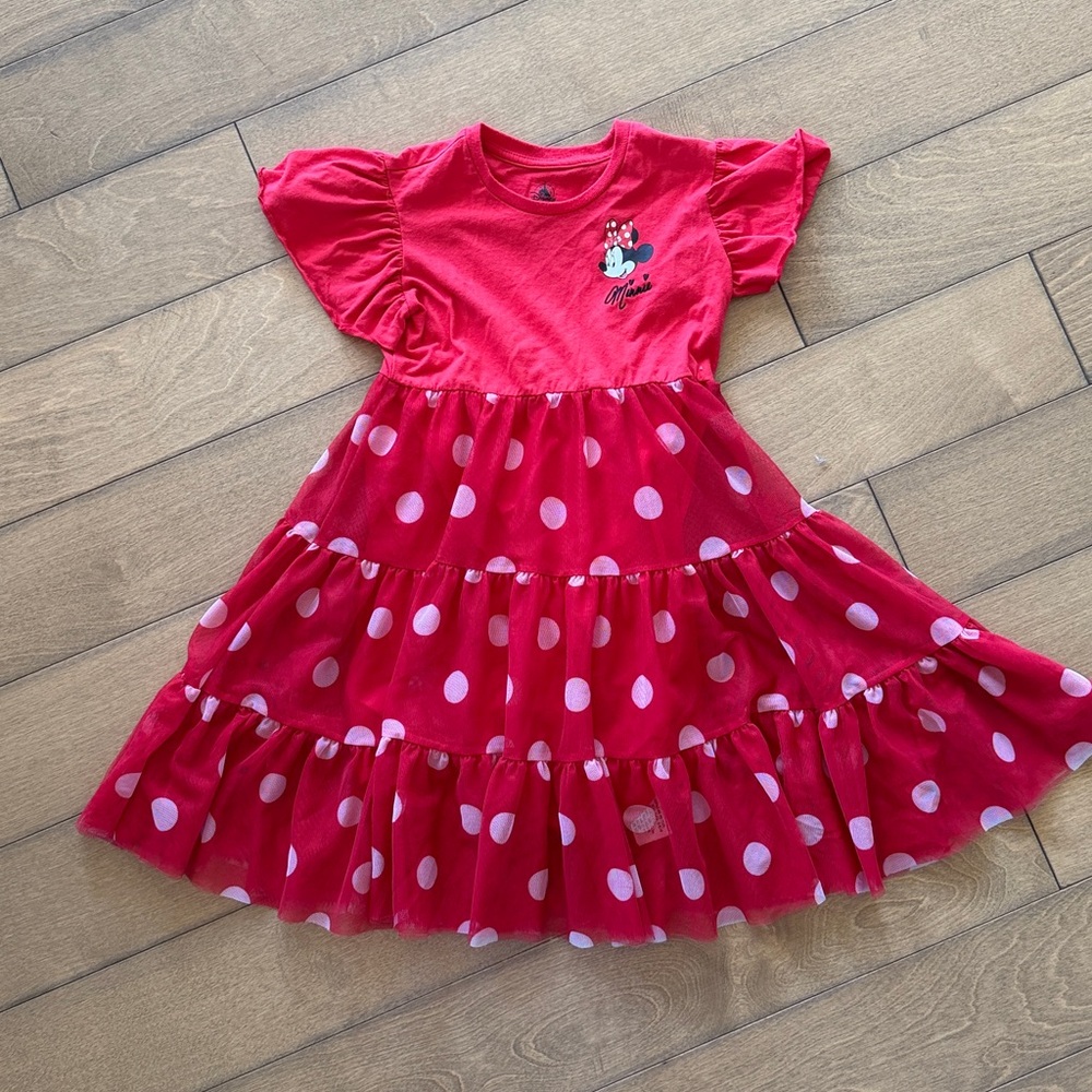 Disney Minnie Mouse Red Polka Dot Kids Casual Dress